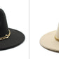 Broad-brimmed Hat Fashion Flat Brim Top Hat Men Women