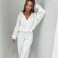 Elastic Trousers Two-piece Set Women