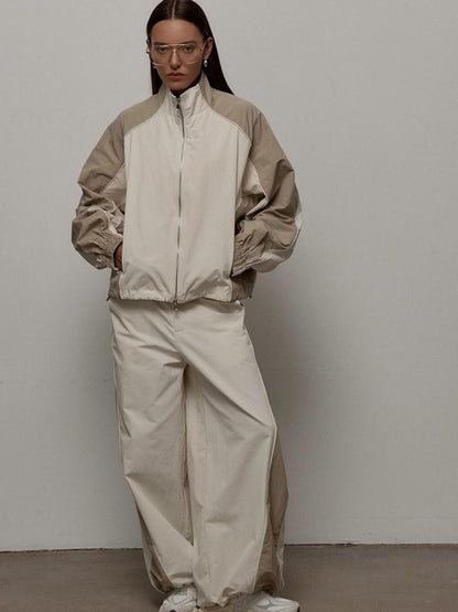 Drawstring Sports Jacket Trousers Suit Women