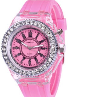 LED Luminous Watches Geneva Women Quartz Watch