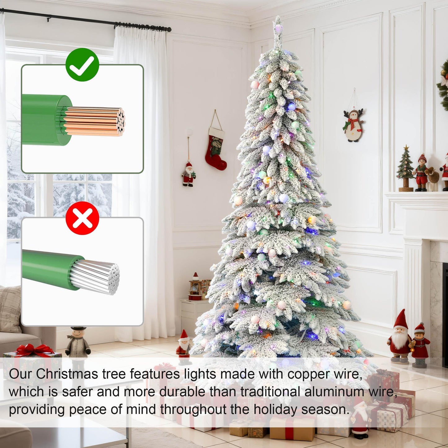 Illuminated Christmas Tree For Home Living Room Festive Decoration