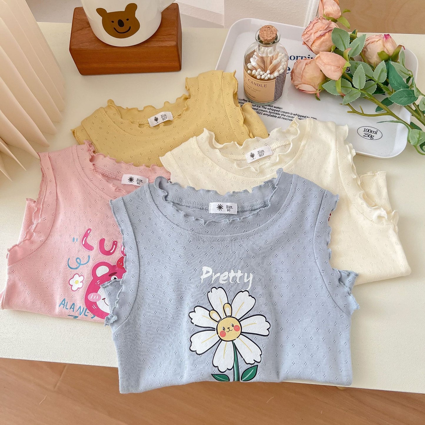 Girls' Korean Style Cartoon Top Outerwear