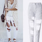 Ripped Jeans High Waist Women Ripped Hole Knee Skinny Pants