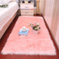 Faux wool sofa rug