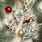 Heart-shaped Embroidery Christmas Decorative Pendant