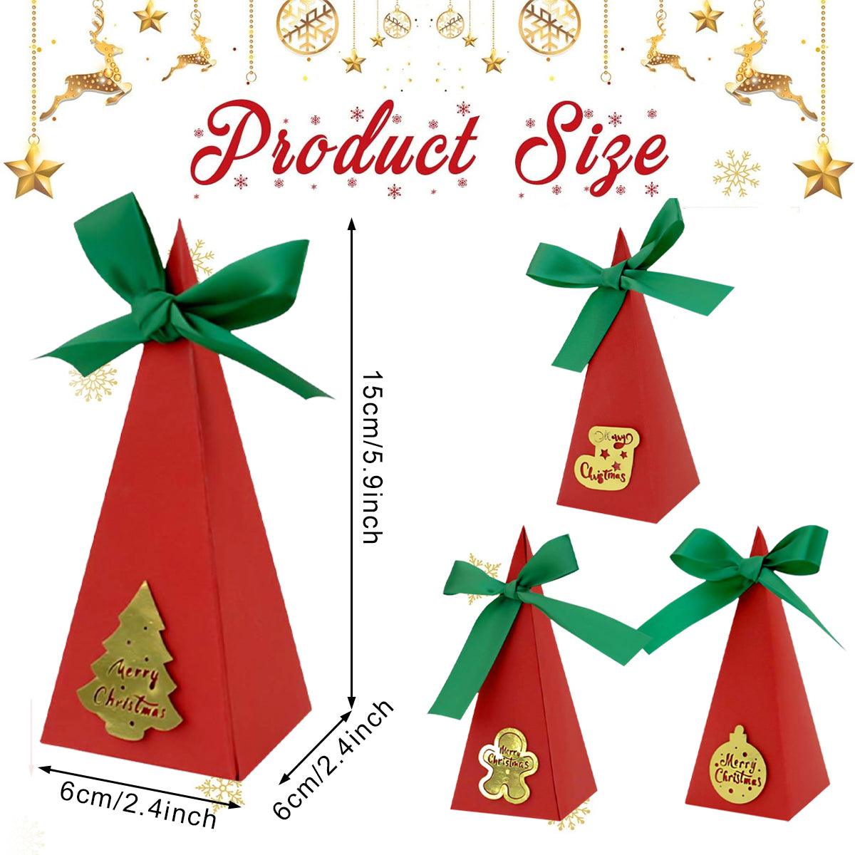 20 Packs Christmas Treat Boxes Goody Boxes