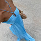 Ins Pleated Sleeveless Sling Dress