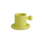 Macaron Ceramic Mug Egg Yolk Mug With Lid Set Couple Mug