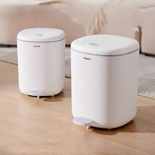 Kitchen Trash Can Household Simple Foot With Lid