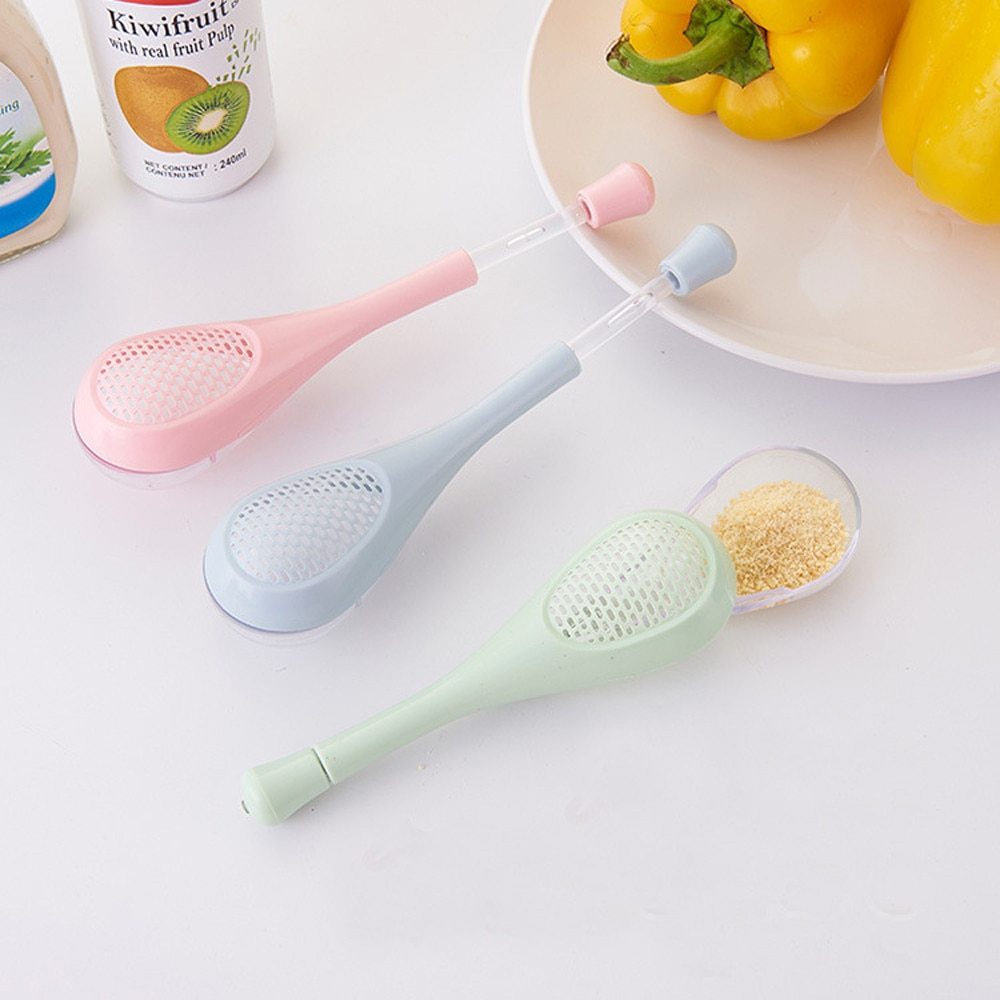 Hollow small hole long handle spoon salt and pepper Seasoning Box Case spice sets for kitchen cruet sprinkle evenly