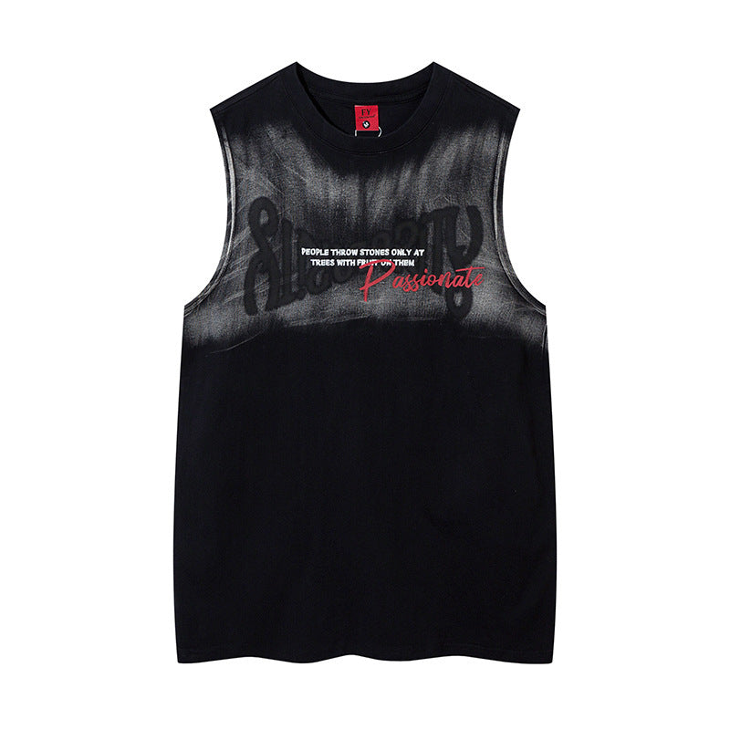 Inkjet Lettered Casual Vest For Men