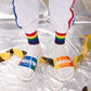 Rainbow plastic slippers women