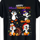 Happy Penguin Halloween Thanksgiving Christmas T-shirt