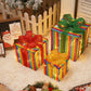 Remote Control Christmas Gift Box Lights Christmas Three-piece Decoration