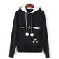 Cute Hoodies Pullover Sweatshirts With Pet Pocket For Cat Clothes Winter Women