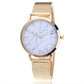 Vansvar fashion brand silver and gold mesh band  wristwatch