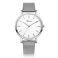 Vansvar fashion brand silver and gold mesh band  wristwatch
