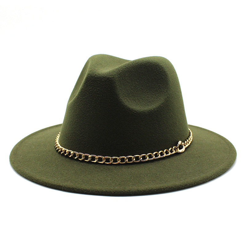 Broad-brimmed Hat Fashion Flat Brim Top Hat Men Women