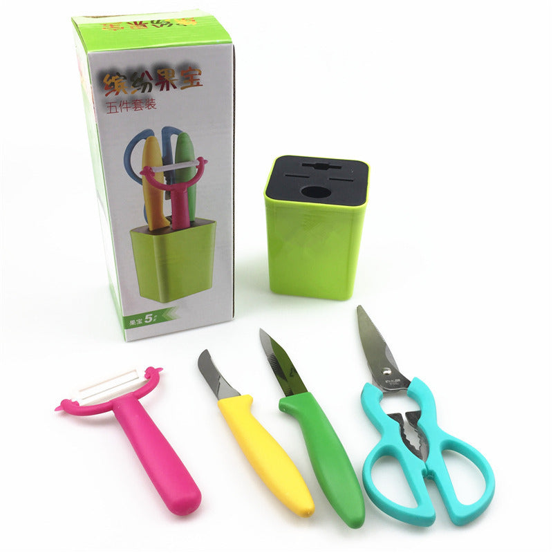 Fruit Knife Bottle Opener Scissors Five-piece Set