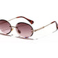Women Oval crystal glasses eye ear ladies Rimless