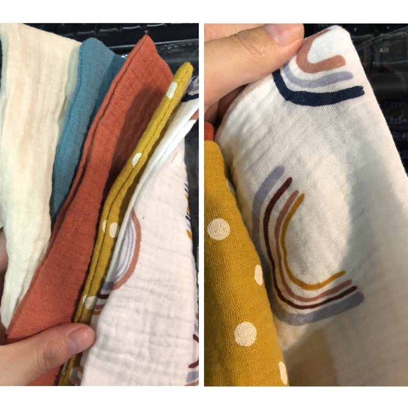 5-piece Baby Towel Plain Cotton Face Towel