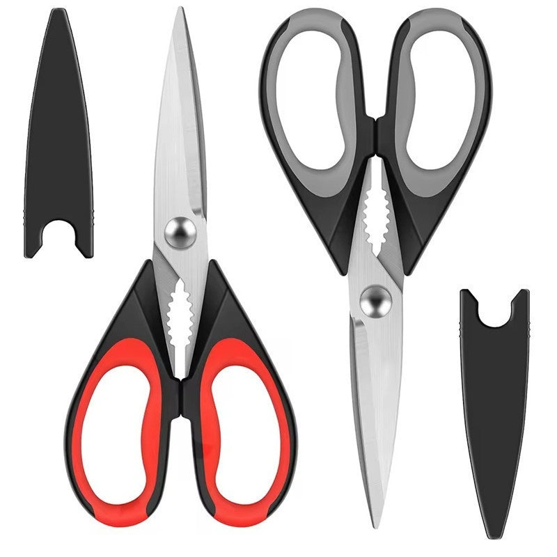 Stainless Steel Kitchen Scissors Household With Scissors Cover