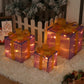 Remote Control Christmas Gift Box Lights Christmas Three-piece Decoration