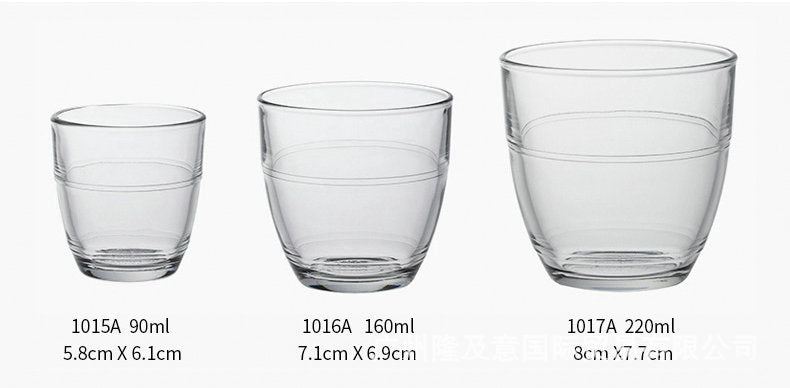 Tempered Glass Water Wine Glass Heat-resistant Scaled Milk Cup