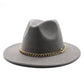 Broad-brimmed Hat Fashion Flat Brim Top Hat Men Women