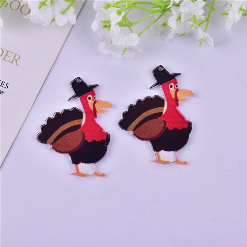 Thanksgiving Turkey Acrylic Phone Case DIY Pendant