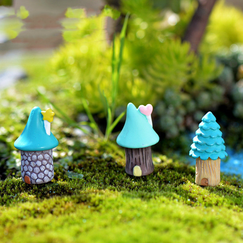 Micro Landscape Ornaments Resin Crafts Cartoon Tree House