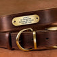 Genuine Leather Cow Leather Engraved Anti Loss Dog Collar