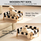 MEWOOFUN Raised Cat Bed With Wooden Legs