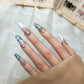 GGddsha Nails Handmade Pmma Acrylic Nails Press On NailsShort Reusable Fake False Nails Kit With Box Gifts ForWomen,Gilded Whisper