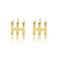 Obidos 14K Gold Plated Triple Huggie Illusion Stud Earrings