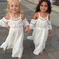 Girls strapless hollow dress