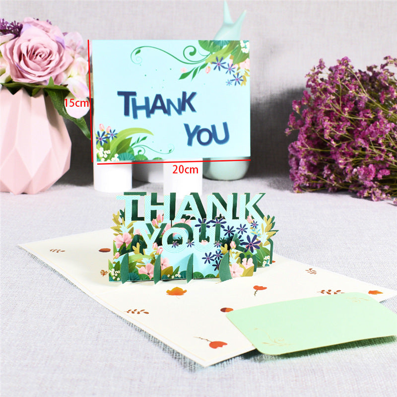 Pastoral Thanksgiving Day 3D Flower Greeting Card
