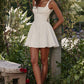 Square Neck Sleeveless Dress With Backless