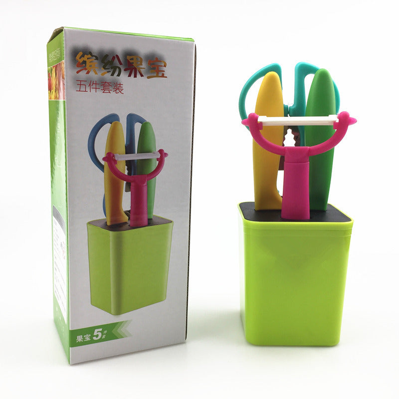 Fruit Knife Bottle Opener Scissors Five-piece Set
