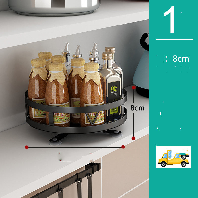 Rotatable kitchen seasoning rack