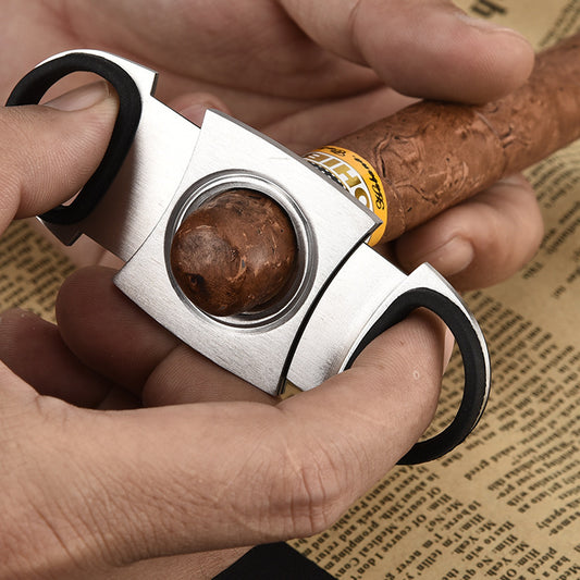 Cuban Cigar Cutter Knife Pocket Scissors Tobacciana FIT Cohiba Stainless Steel