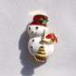 Christmas crystal brooch