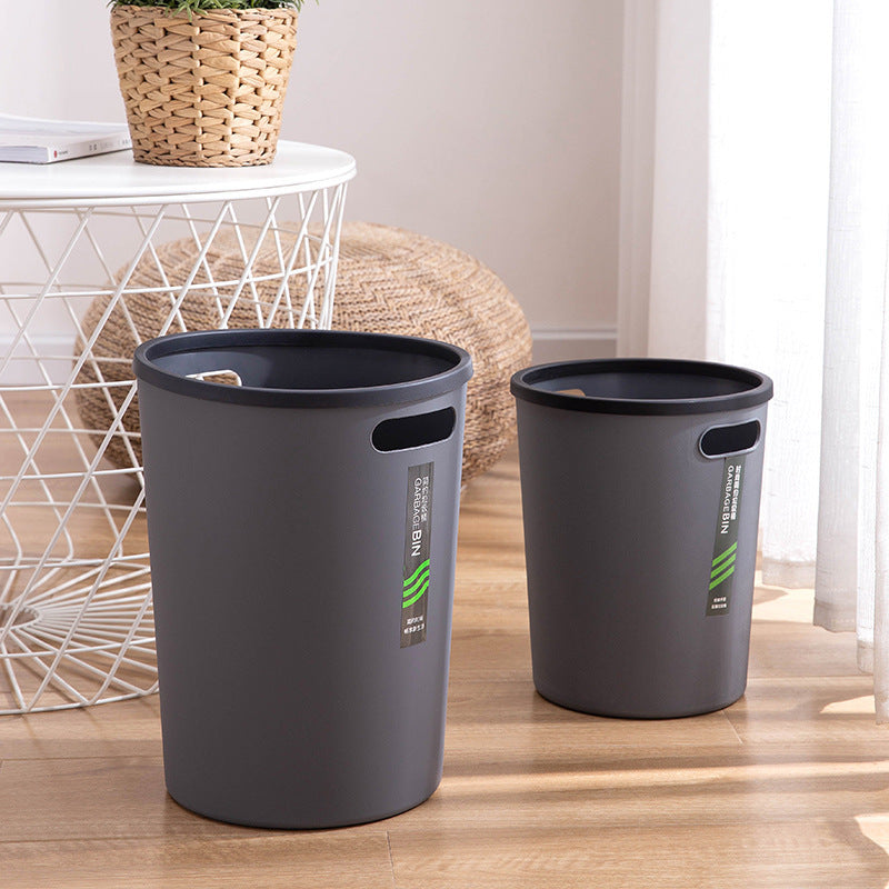Simple Glossy Color Trash Can Kitchen Large Capacity