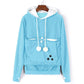 Cute Hoodies Pullover Sweatshirts With Pet Pocket For Cat Clothes Winter Women
