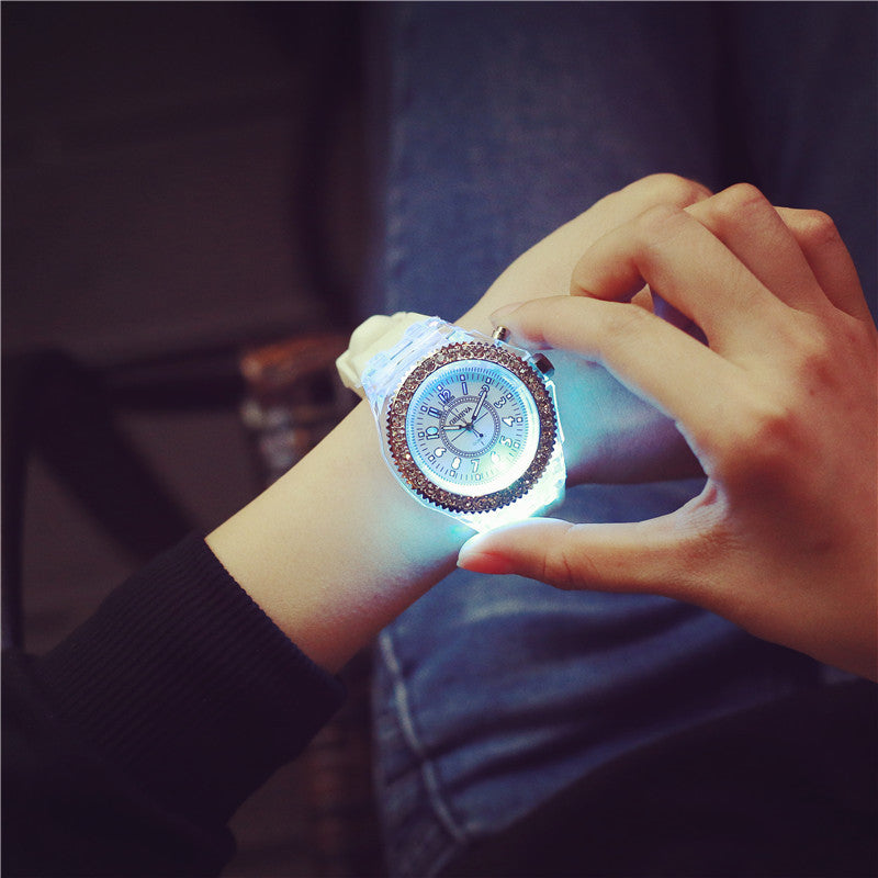 LED Luminous Watches Geneva Women Quartz Watch