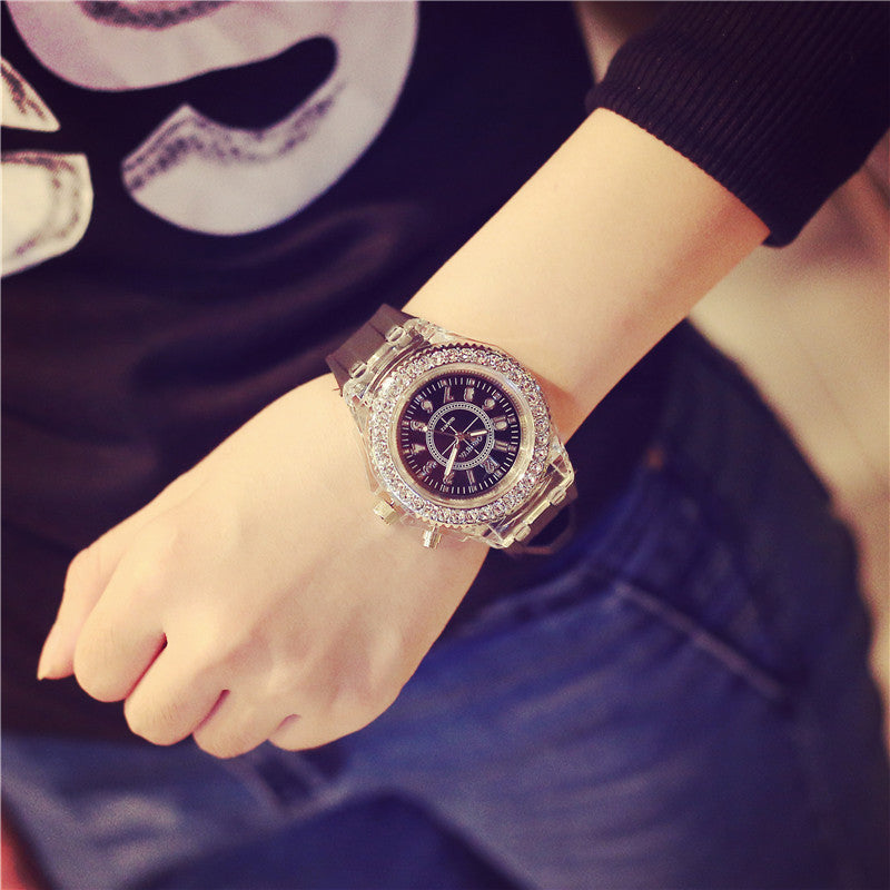 LED Luminous Watches Geneva Women Quartz Watch