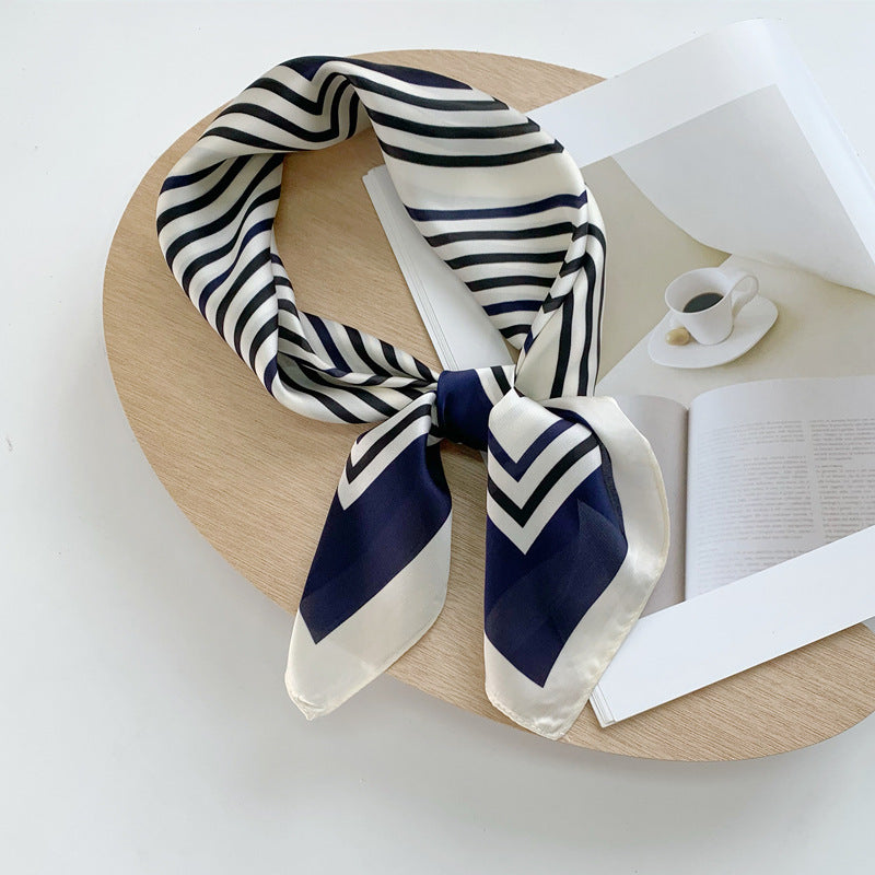New Black And White Checkerboard Scarf Women