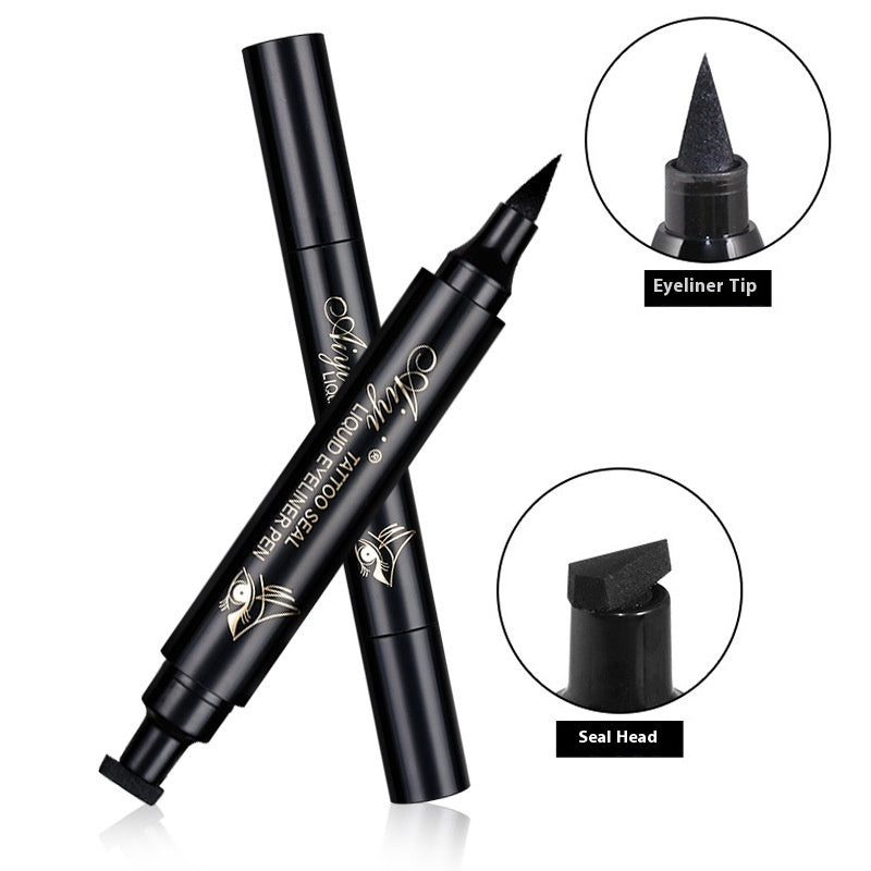 Double-headed Triangle Seal Eyeliner 2-in-1 Waterproof Eyeliner