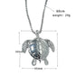 Silver Sea Turtle Men Necklace