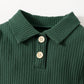 Baby Boy Cotton Hollow Striped Polo Shirt Trousers Suit
